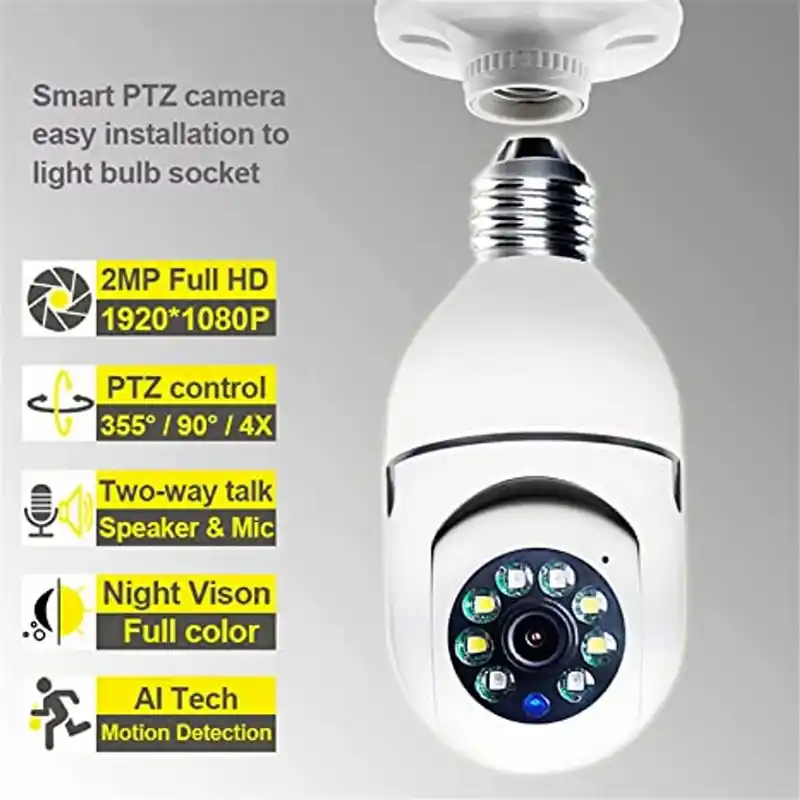IP বাল্ব সিস্টেম 360° মুভিং ক্যামেরা