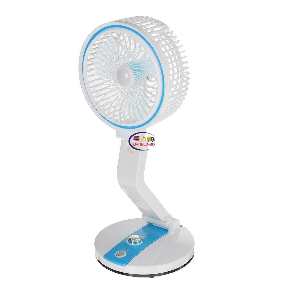 Folding LR Fan with LED light (ব্যাটারী ক্যাপাসিটি: 1600 mAh Lithian Battery)