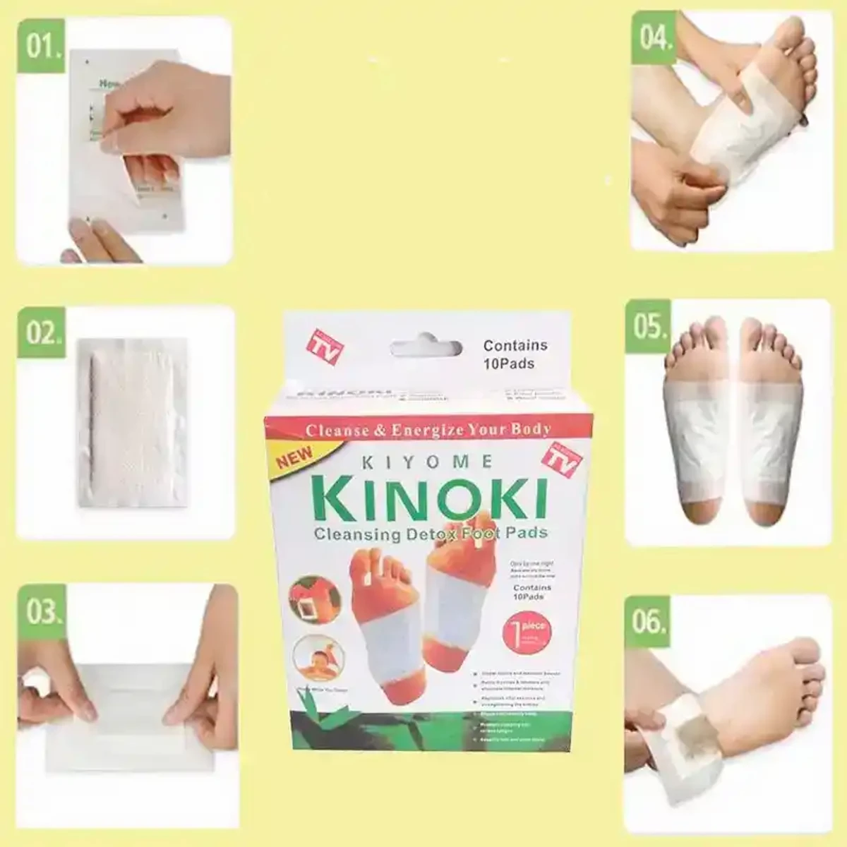 Original kinoki detox foot pad 1 Packet (10 pcs )