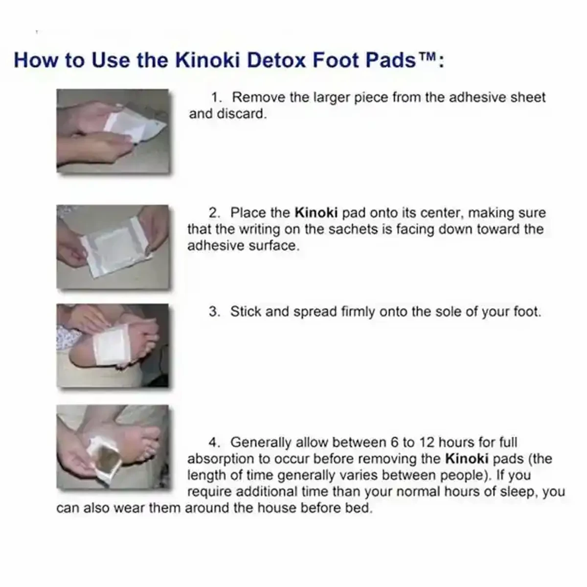 Original kinoki detox foot pad 1 Packet (10 pcs )