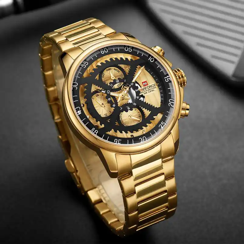 NAVIFORCE Watch Men Fashion Sport Quartz Clock Mens Watches Brand Luxury Full Steel Business Waterproof Watch Relogio Masculino-3283