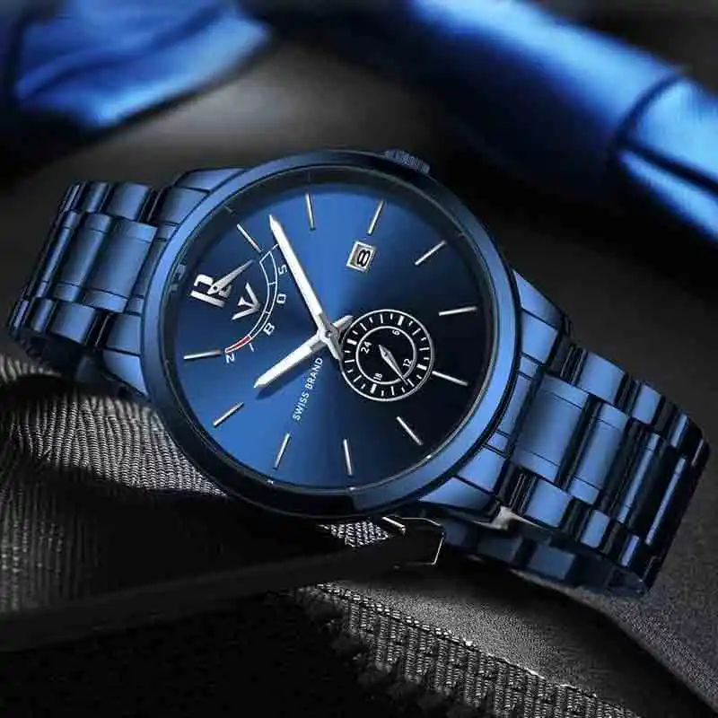 NIBOSI Mens Watches Luxury Original Analog Waterproof Luxury Casual Stainless Steel