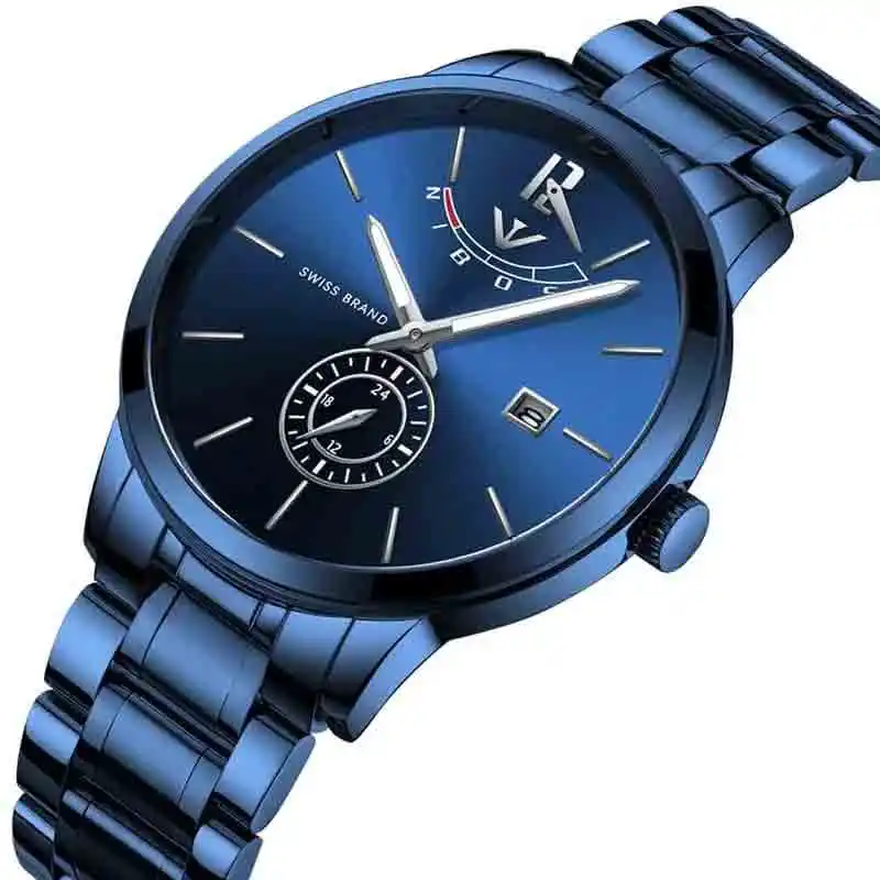 NIBOSI Mens Watches Luxury Original Analog Waterproof Luxury Casual Stainless Steel