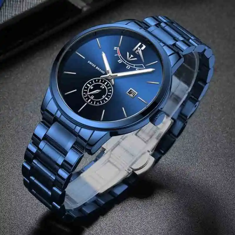 NIBOSI Mens Watches Luxury Original Analog Waterproof Luxury Casual Stainless Steel