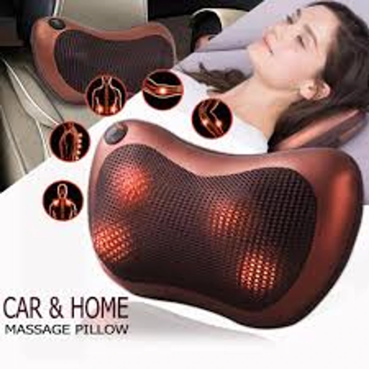 Electric Heating Pillow Massager (গাড়ি এবং চেয়ার এ ব্যবহার করুন)