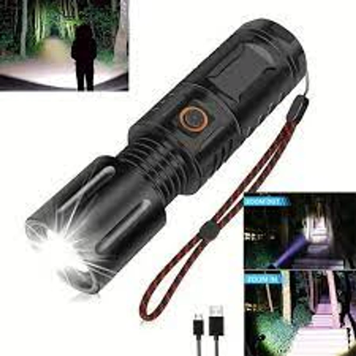 RECHARGEABLE LED TORCH LIGHT / সুপার পাওয়ার LED টর্চ লাইট উইথ পাওয়ার ব্যাংক