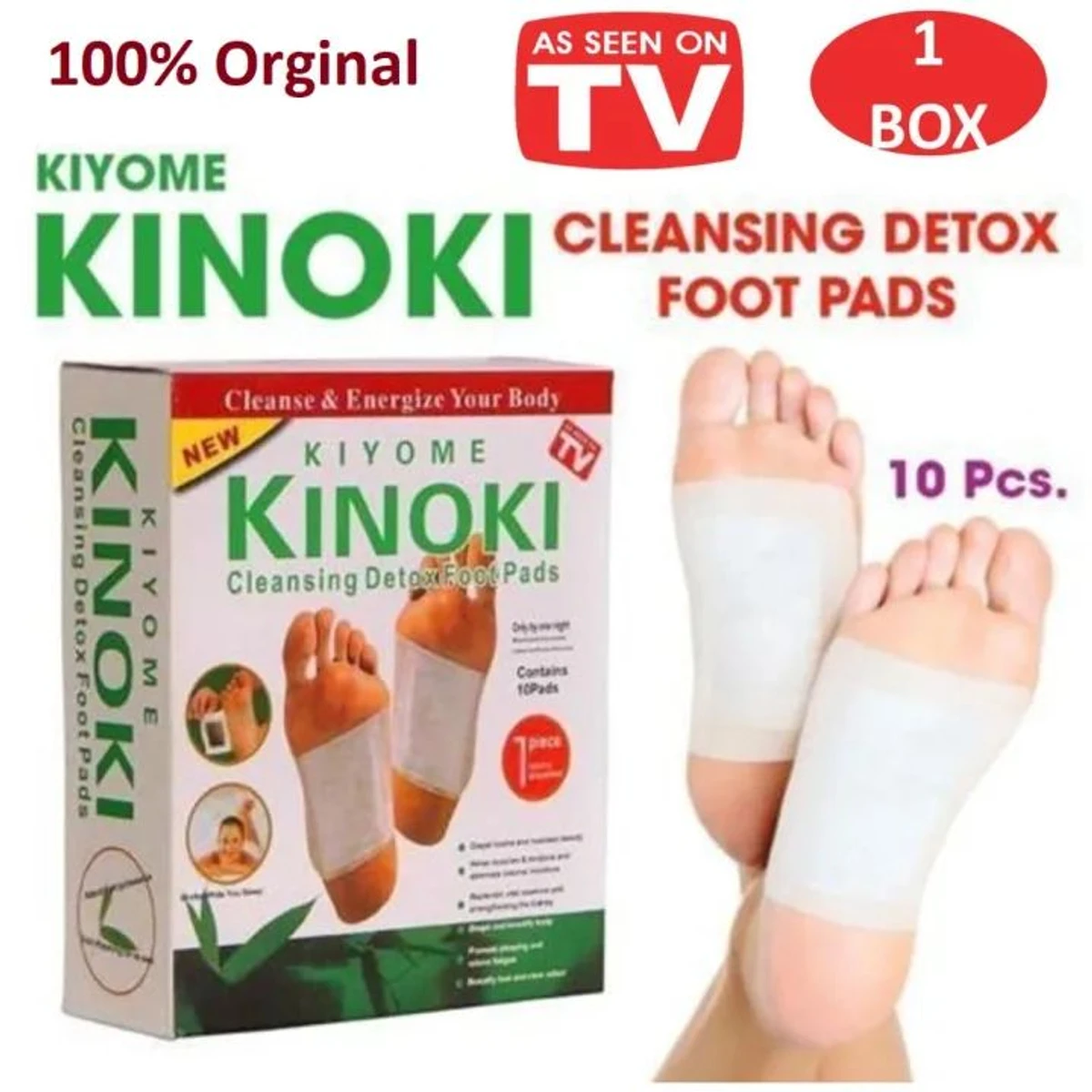 Original kinoki detox foot pad 4 Packet (40 pcs Full Course)