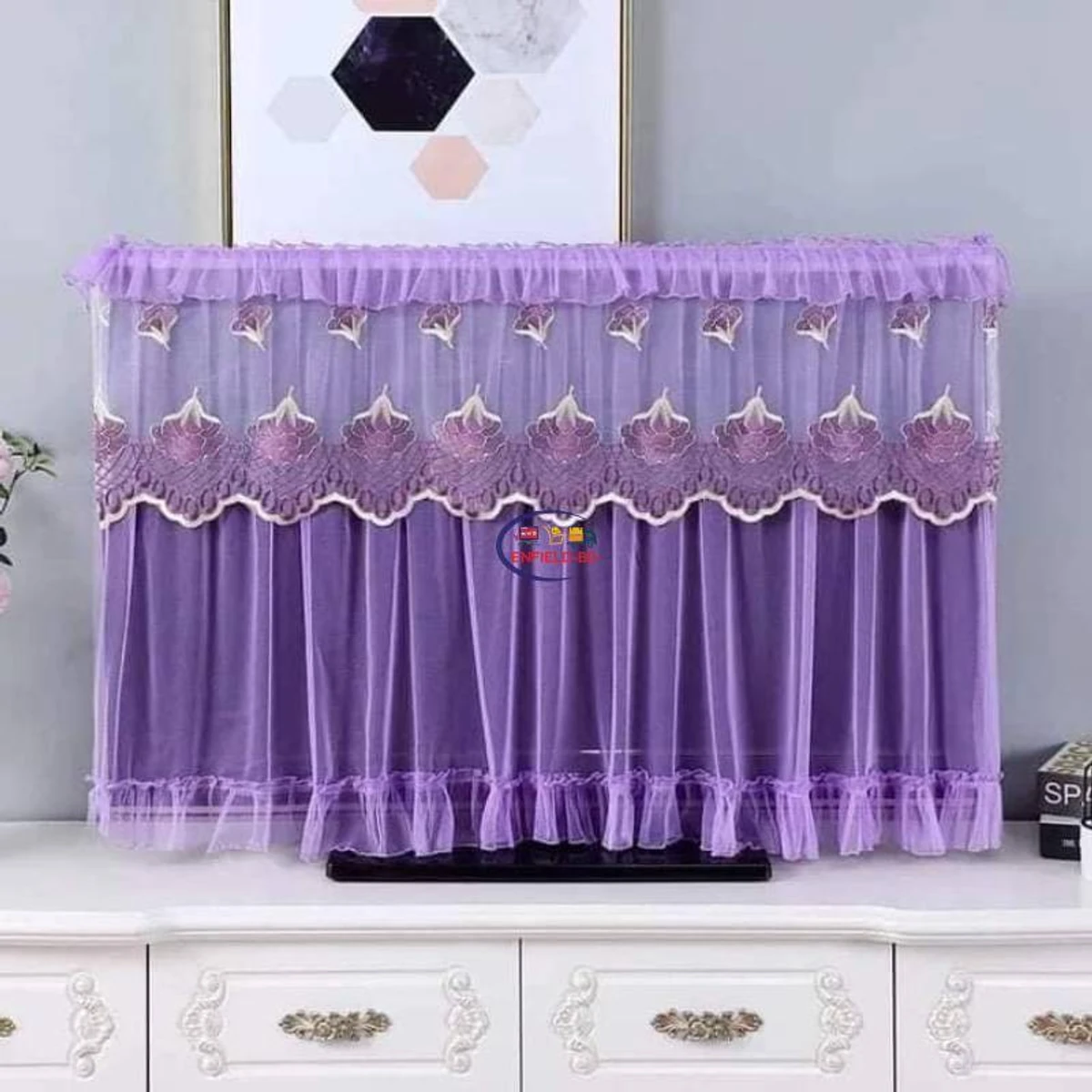 Fashionable TV Cover Dustproof Stylish (52" Purple color)